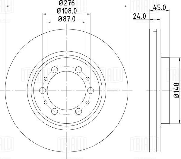 Disque de frein TRIALLI DF 117404