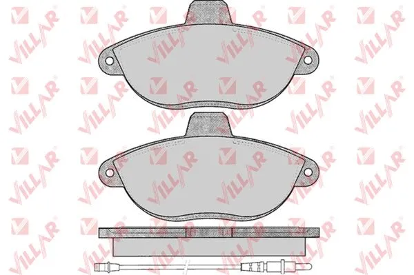 Kit de plaquettes de frein, frein à disque VILLAR 626.0346