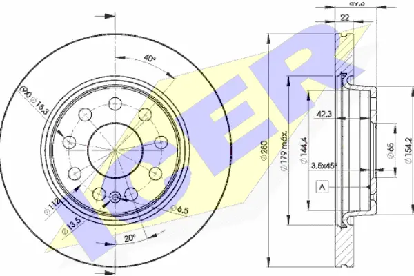 Disque de frein ICER 78BD5614-2