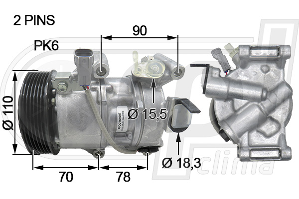 Compresseur, climatisation RPL QUALITY APCOTO5087