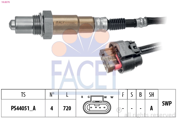 Sonde lambda FACET 10.8375