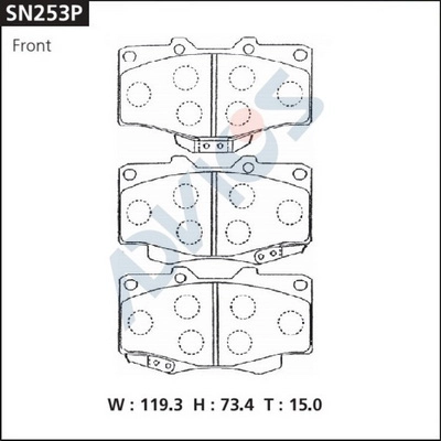 Kit de plaquettes de frein, frein à disque ADVICS SN253P