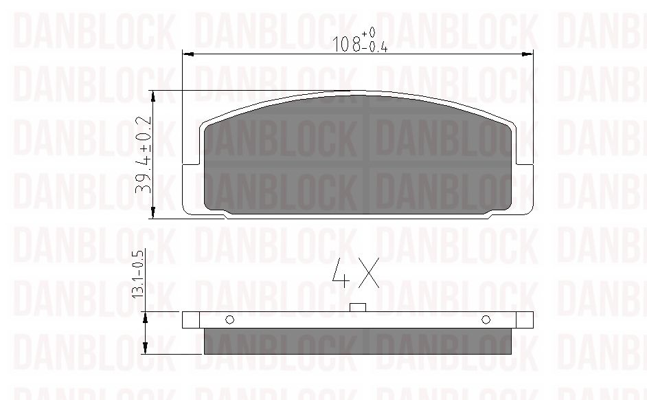 Kit de plaquettes de frein, frein à disque DANBLOCK DB 510360