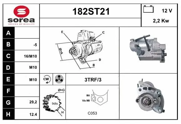 Démarreur STARTCAR 182ST21
