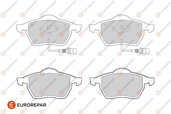 Kit de plaquettes de frein, frein à disque EUROREPAR 1682308480