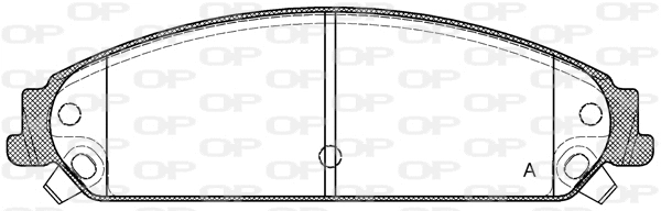 Kit de plaquettes de frein, frein à disque OPEN PARTS BPA1128.08
