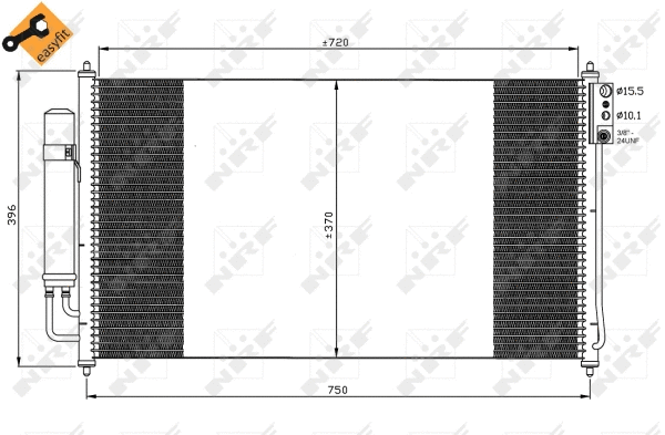 Condenseur, climatisation NRF 35878
