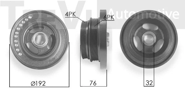 Poulie, vilebrequin TREVI AUTOMOTIVE PC1220