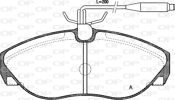 Kit de plaquettes de frein, frein à disque OPEN PARTS BPA0486.02