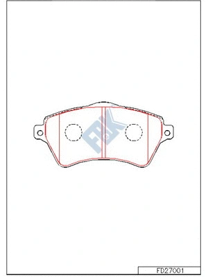 Kit de plaquettes de frein, frein à disque FBK FD27001