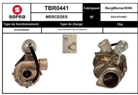 Turbocompresseur, suralimentation EAI TBR0441