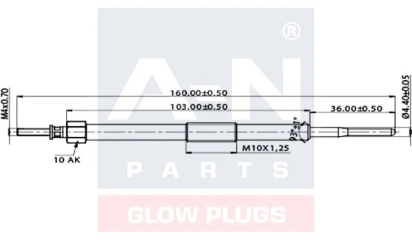 Bougie de préchauffage A-N PARTS A-N160480