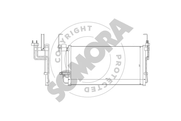 Condenseur, climatisation SOMORA 135060