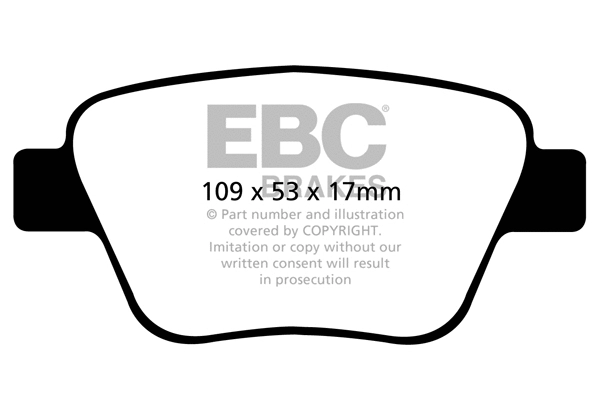Kit de plaquettes de frein, frein à disque EBC Brakes DP32075C
