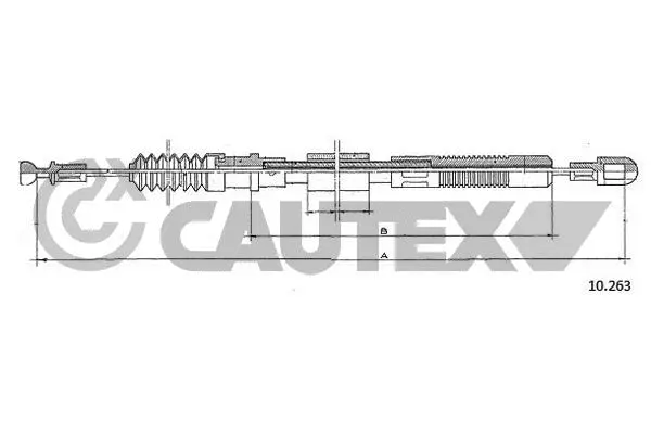 Tirette à câble, commande d'embrayage CAUTEX 761895