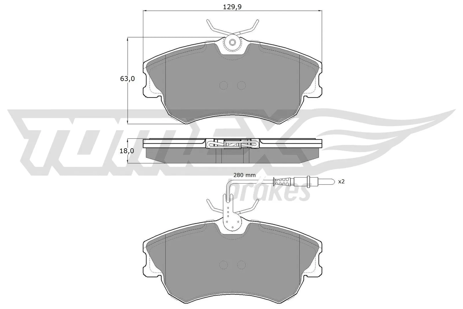 Kit de plaquettes de frein, frein à disque TOMEX Brakes TX 13-47