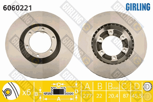 Disque de frein GIRLING 6060221