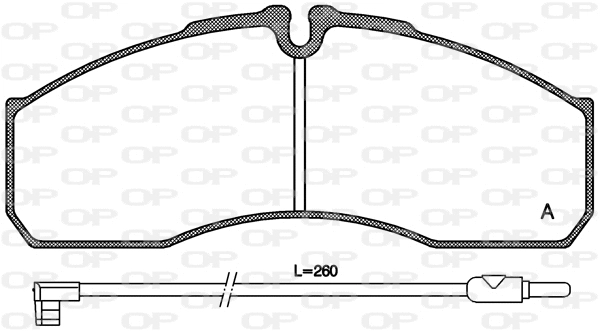 Kit de plaquettes de frein, frein à disque OPEN PARTS BPA0651.12