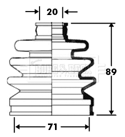 Jeu de joints-soufflets, arbre de commande BORG & BECK BCB2396