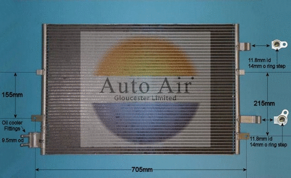 Condenseur, climatisation AUTO AIR GLOUCESTER 16-1049