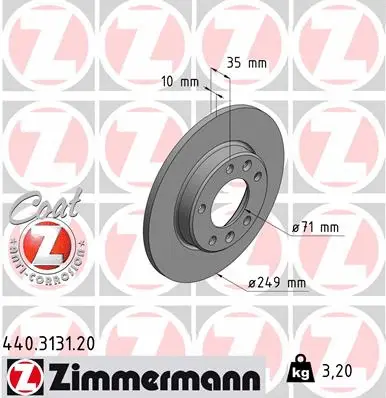 Disque de frein ZIMMERMANN 440.3131.20