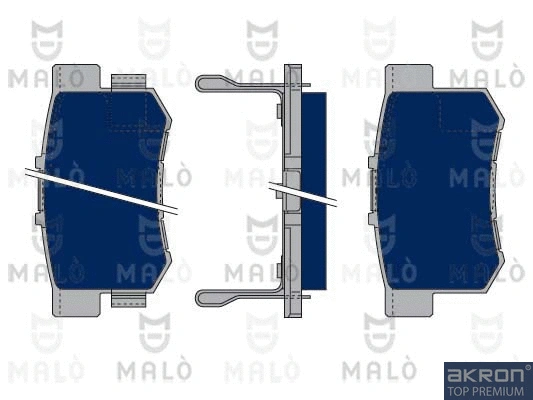 Kit de plaquettes de frein, frein à disque AKRON-MALÒ 1050048