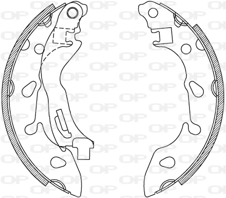 Jeu de mâchoires de frein OPEN PARTS BSA2235.00