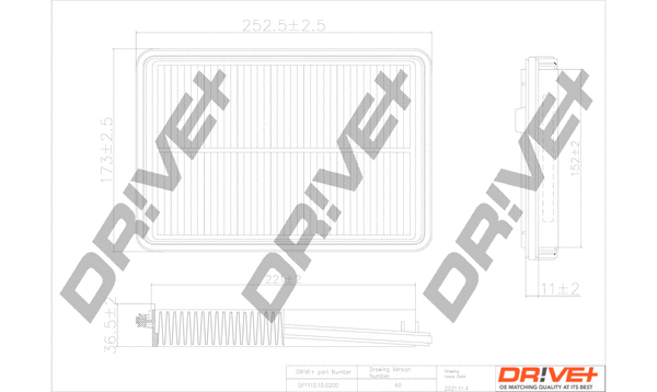 Filtre à air Dr!ve+ DP1110.10.0200