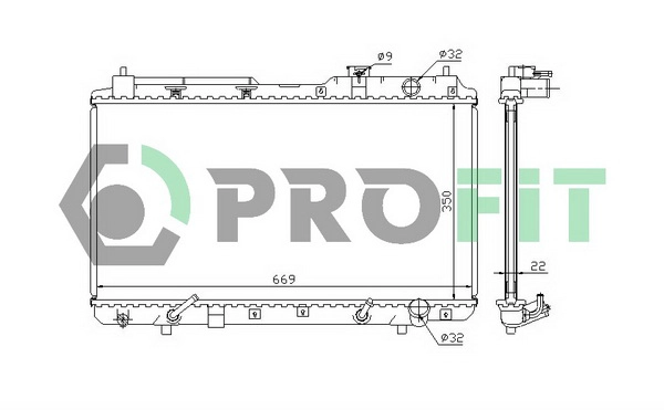 Radiateur, refroidissement du moteur PROFIT PR 2915A1