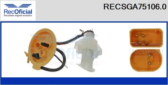unité d'alimentation de carburant RECOFICIAL RECSGA75106.0