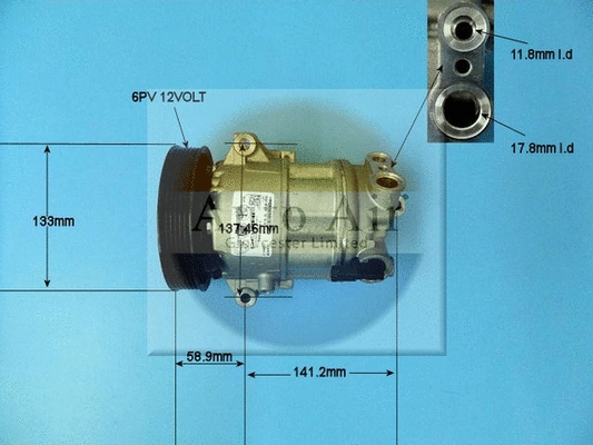 Compresseur, climatisation AUTO AIR GLOUCESTER 14-1467