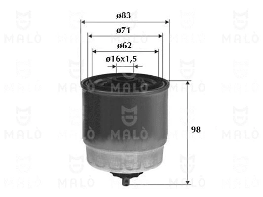Filtre à carburant AKRON-MALÒ 1520203