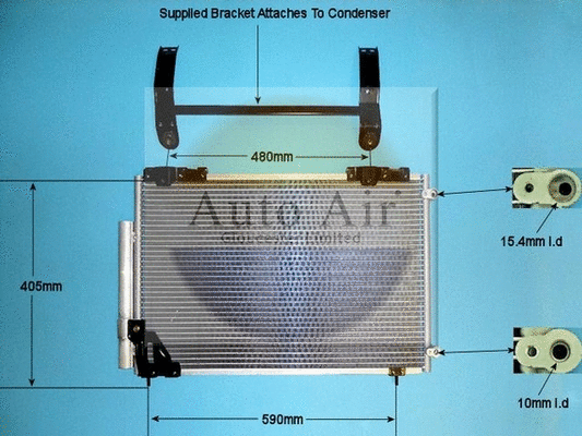 Condenseur, climatisation AUTO AIR GLOUCESTER 16-5271