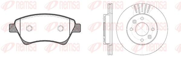 Kit de freins, frein à disques REMSA 8976.00