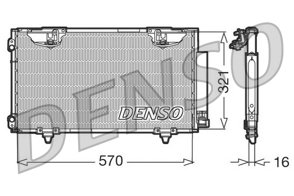 Condenseur, climatisation DENSO DCN50010