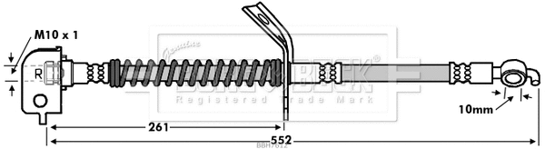 Flexible de frein BORG & BECK BBH7612