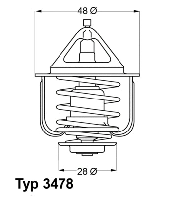 Thermostat, liquide de refroidissement BorgWarner (Wahler) 3478.82D