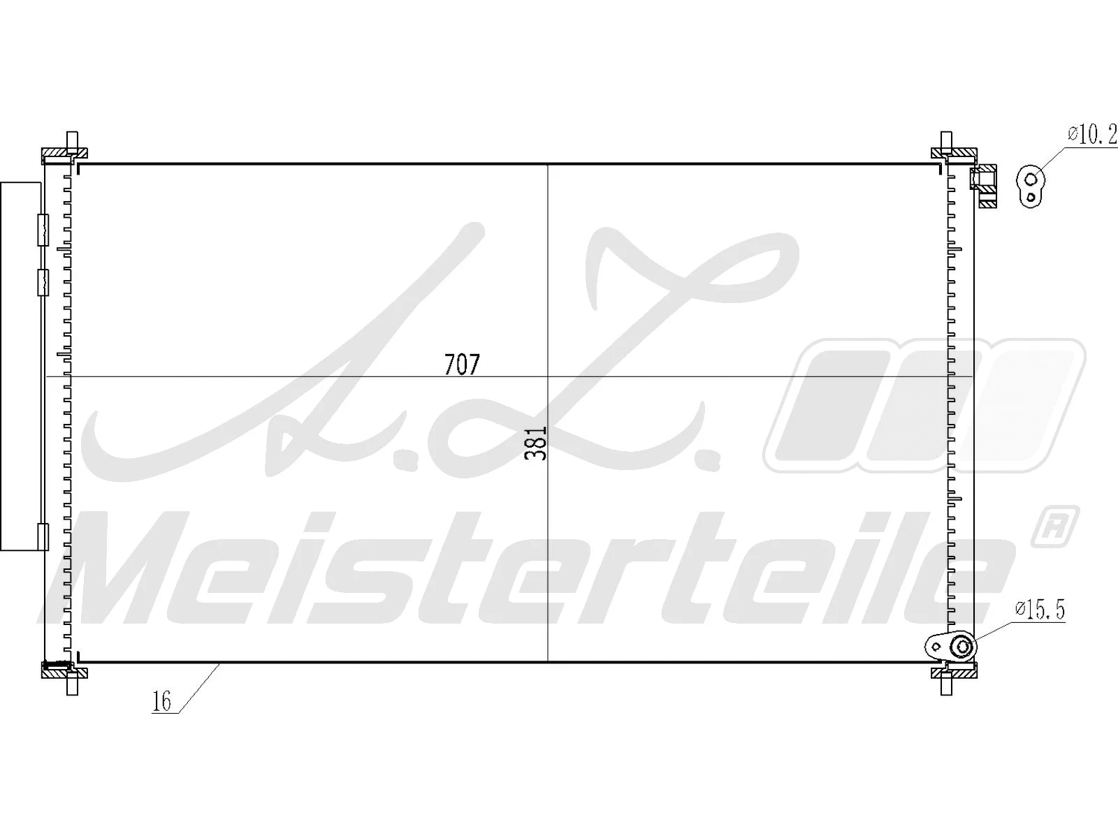 Condenseur, climatisation A.Z. Meisterteile AZMT-45-030-1500