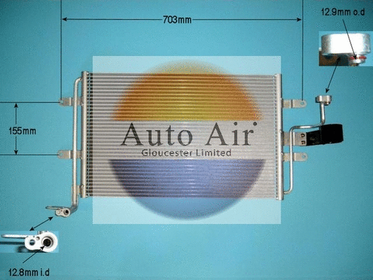 Condenseur, climatisation AUTO AIR GLOUCESTER 16-9786A