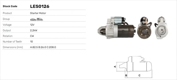 Démarreur LUSA LES0126