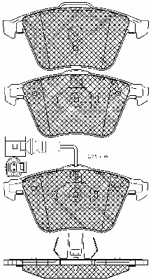Kit de plaquettes de frein, frein à disque BSF 10988