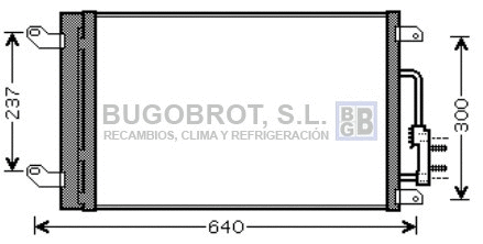 Condenseur, climatisation BUGOBROT 62-LC5090