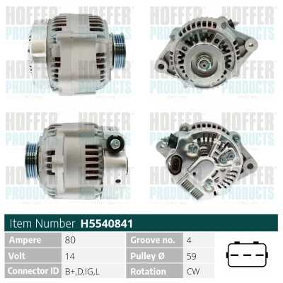 Alternateur HOFFER H5540841
