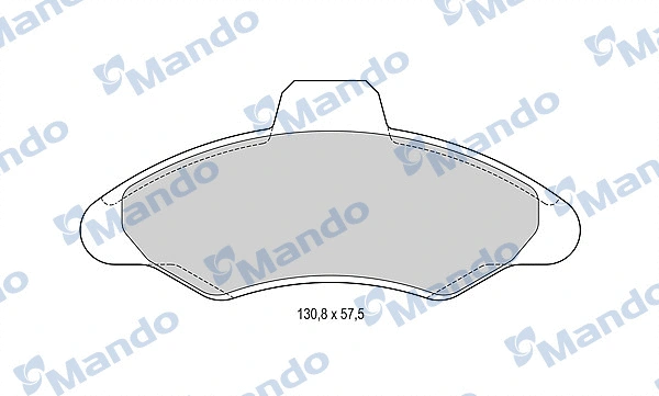 Kit de plaquettes de frein, frein à disque MANDO MBF015085