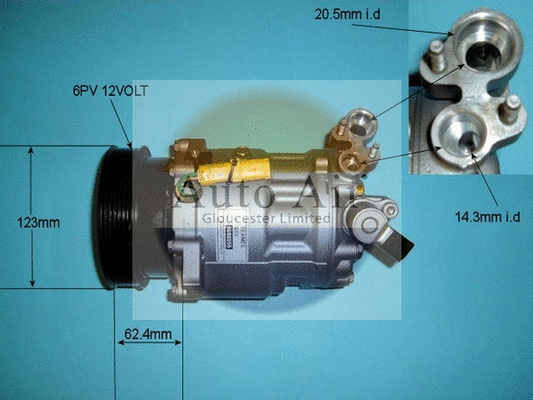 Compresseur, climatisation AUTO AIR GLOUCESTER 14-0221R