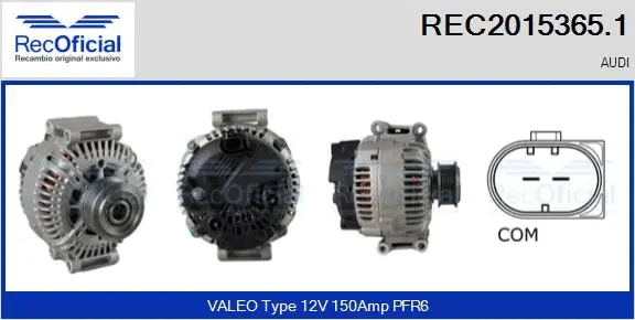 Alternateur RECOFICIAL REC2015365.1