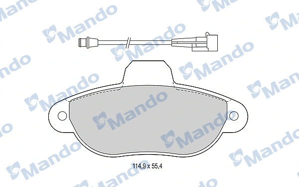 Kit de plaquettes de frein, frein à disque MANDO MBF015497