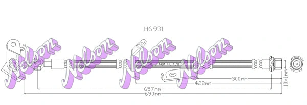 Flexible de frein KAWE H6931