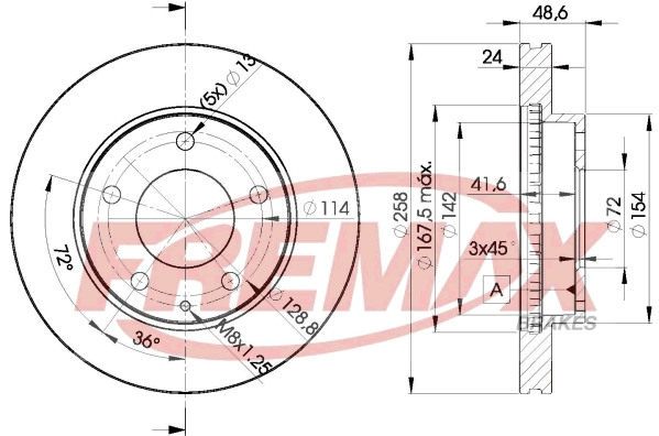 Disque de frein FREMAX BD-3258