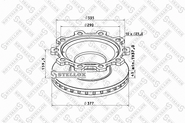 Disque de frein STELLOX 85-00805-SX
